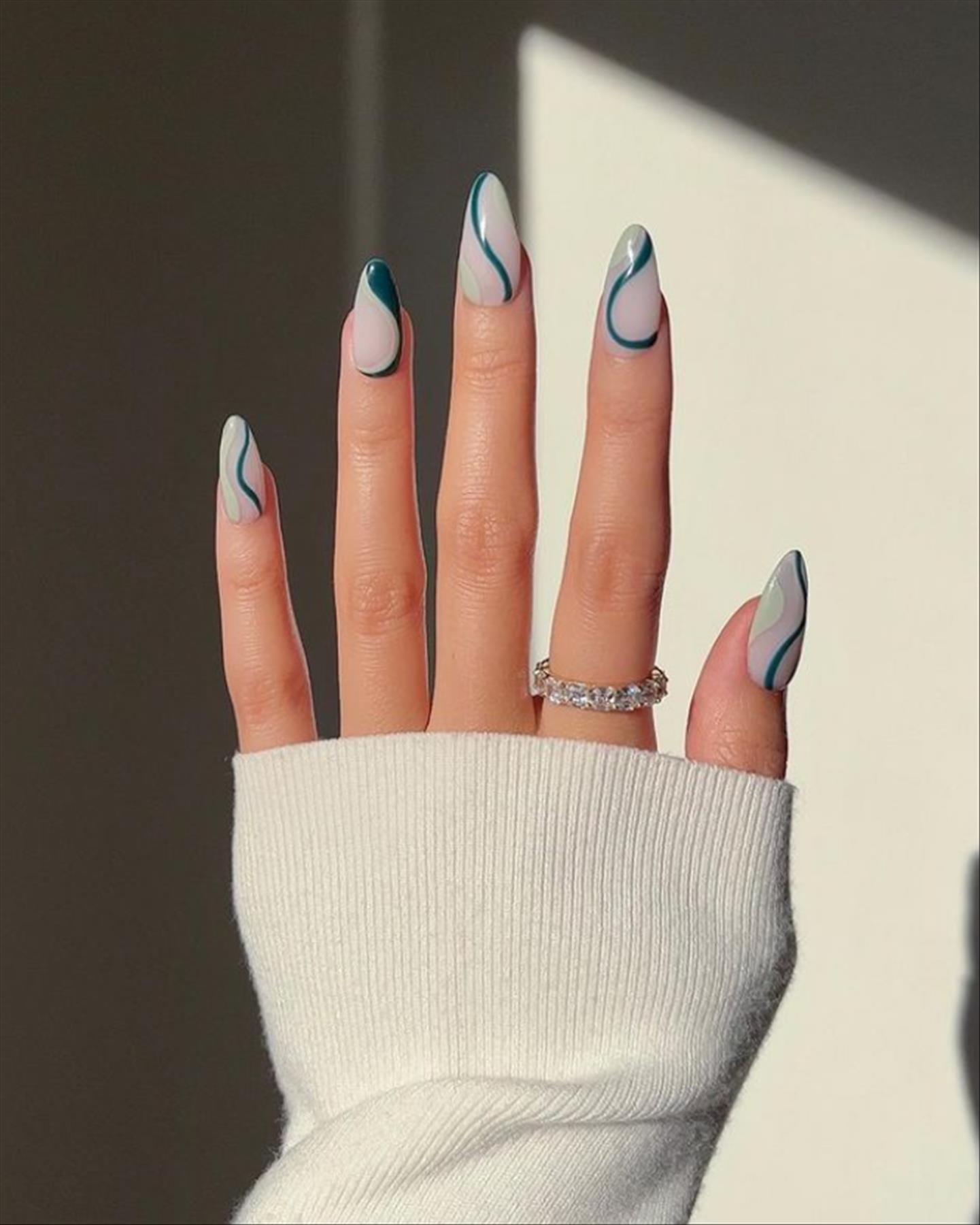 30 Unique olive green nails for your next nail for 2022