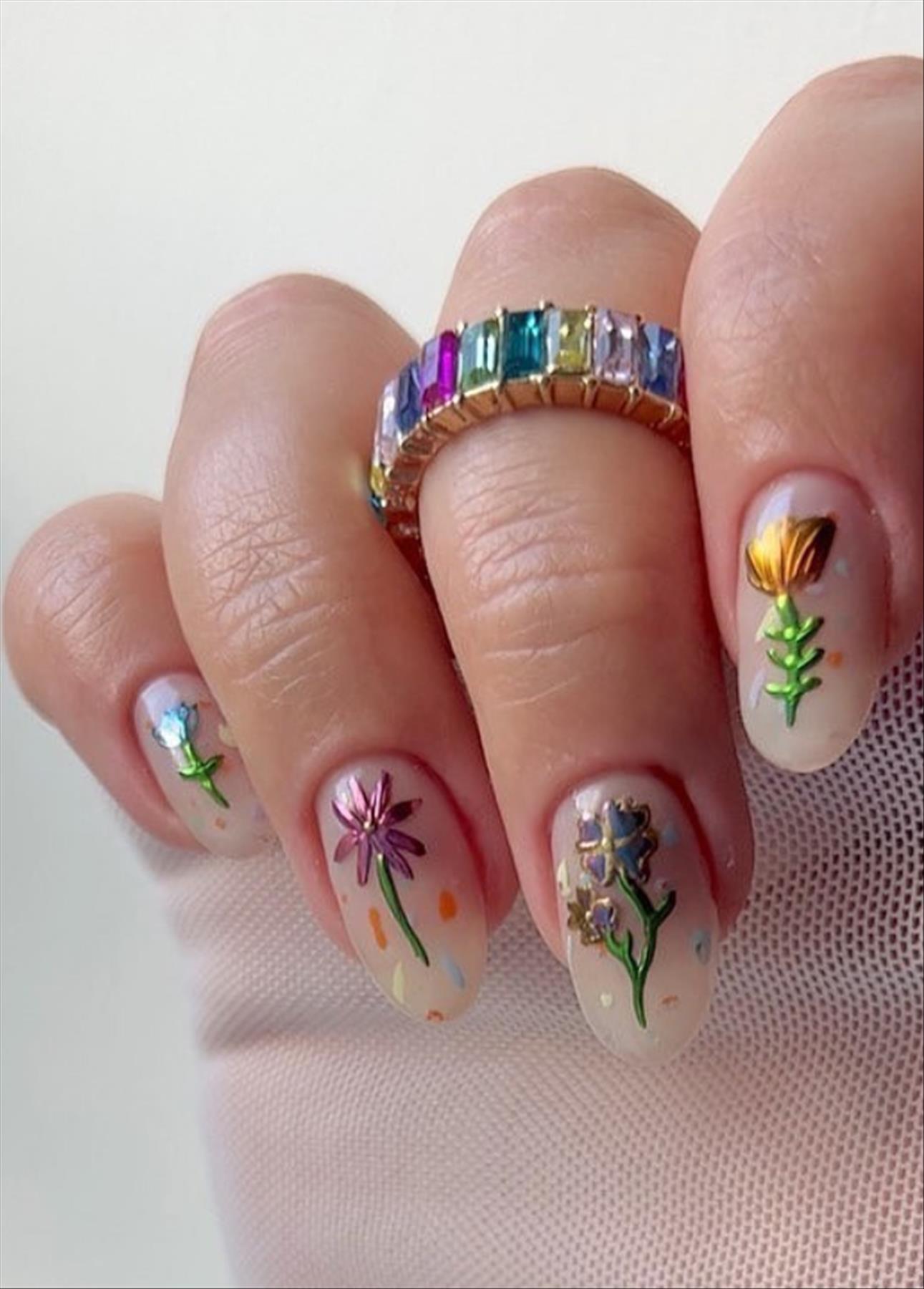 Hot Summer Nail Inspiration with Short Almond Nails To Try Now!